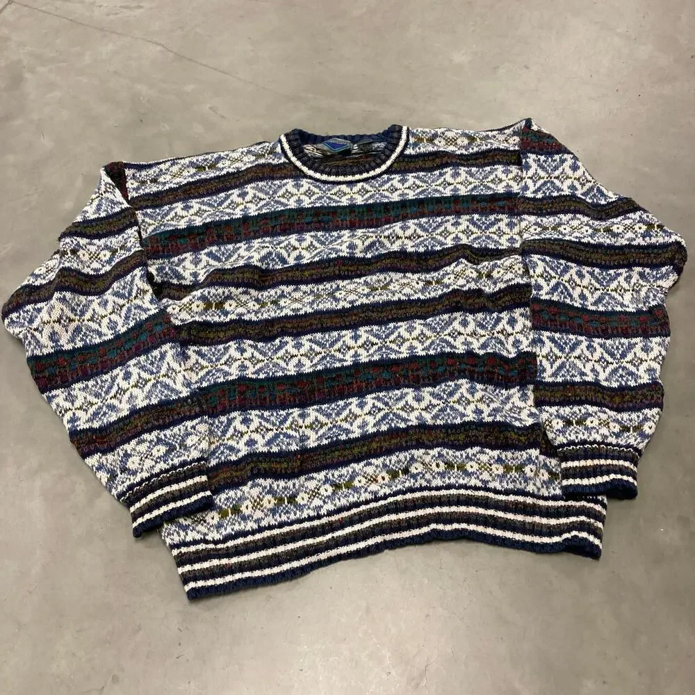 vintage etchings striped sweater
